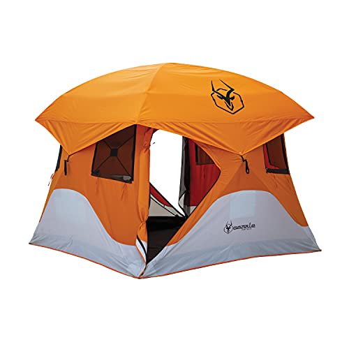 Gazelle Tents 22272 T4 Pop-Up Portable Camping Hub Tent, Easy Instant Set Up in 90 Seconds, 4 Person, Orange