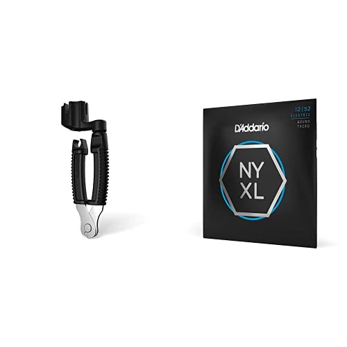 D’Addario NYXL1252W Electric Guitar Strings, Light Wound 3rd, 12-52 and Pro-Winder String Cutter Bundle