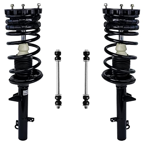 Detroit Axle – Rear Struts w/Coil Spring Sway Bar Links Replacement for Ford Taurus Mercury Sable – 4pc Set