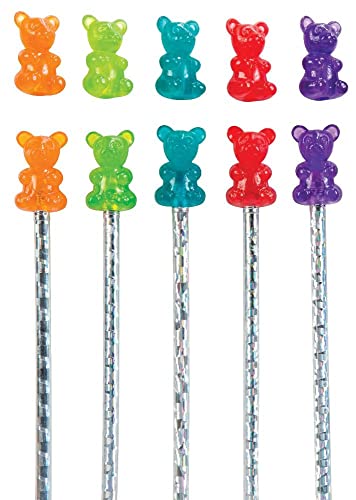 Raymond Geddes 69748 Gummy Bear Scented Pencil Top Erasers For Kids (Pack of 24)