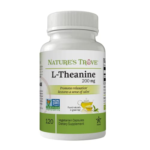 L-Theanine 200mg by Nature’s Trove – 120 Vegetarian Capsules