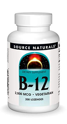 Source Naturals Vitamin B-12, 2000 mcg Supports Energy Production – 200 Lozenges