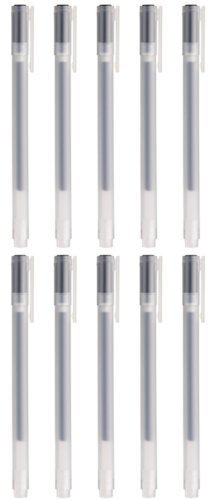 MoMa MUJI Gel Ink Ball Point Pen 0.38mm Black color 10pcs Size: 1 – Pack Style: A, Model:, Office Accessories & Supply Shop