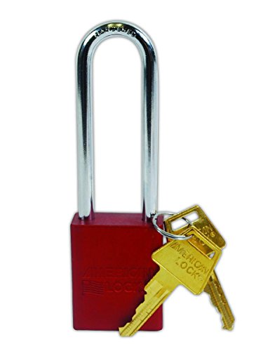 American Lock A1107RED Safety Lock-Out Padlock, Aluminum, Red