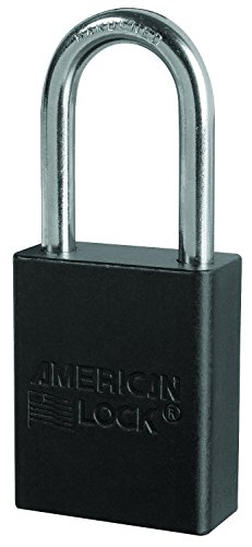 American Lock A1106BLK1KEY Padlock Keyed, Aluminum, Black