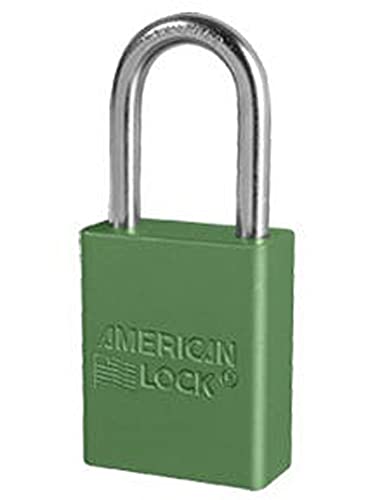 American Lock A1106GRN1KEY Q# DG6842 Keyed Padlock, Aluminum, Green