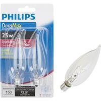 PHILIPS 25W 120V Clear Bent Tip Long Life Decorative Bulb, E12 Base | The Storepaperoomates Retail Market - Fast Affordable Shopping