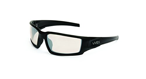 Uvex by Honeywell Hypershock Safety Glasses, Black Frame with SCT-Reflect 50 Lens & Anti-Scratch Hardcoat (S2943)
