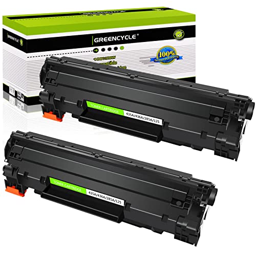 greencycle 2 Pack Compatible for Canon 125 3484B001AA 125 CRG 125 Laser Black Toner Cartridge use in ImageClass LBP6000 LBP6030w MF3010 Printer