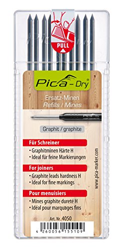 Pica Dry – Pack of 10 Graphite H Leads (with Blister Pack)