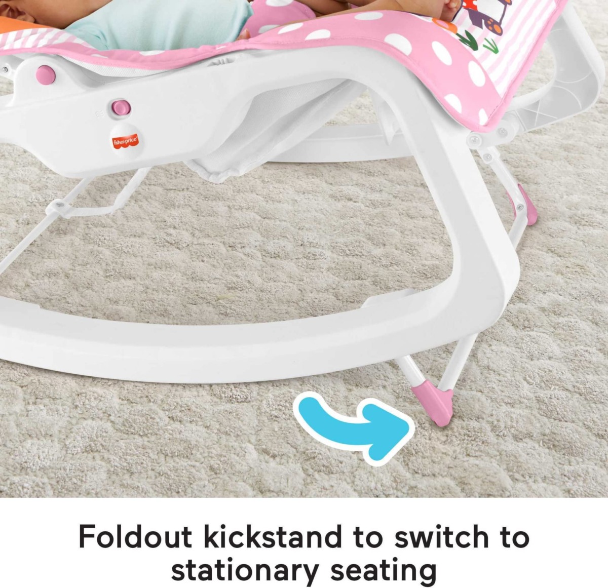 Fisher-Price Infant-to-Toddler Rocker – Pink Critters, baby rocking chair with toys for soothing or playtime from infant to toddler | The Storepaperoomates Retail Market - Fast Affordable Shopping