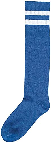 Amscan Striped Athletic Knee High Socks, 19″, Blue