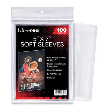 Ultra Pro Card Photo Picture Soft 5 x 7 Sleeves Pack of 100 x 5 (500) 5×7