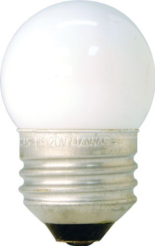 GE 41267 (2-Pack) 7.5-Watt White S11 1CD Incandescent Night Light Bulb, Soft White, S11 Shape, 39 Lumens, E26 Medium Base