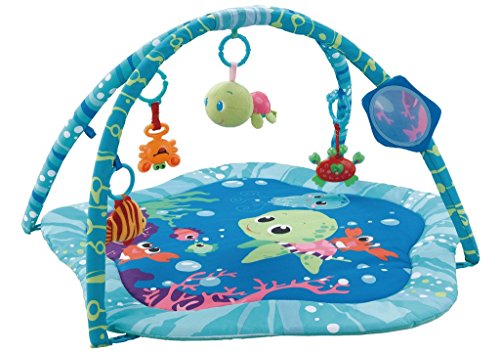 EMILYSTORES Baby Activity Play Gym Mats Ocean Park L30 x W30 Inch