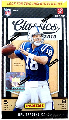 2010 Panini Classics NFL Football Factory Sealed Retail Box with 8 Packs! Includes 2 Inserts Per Pack! Look for Rookies and Autographs of Rob Gronkowski,Dez Bryant,Tim Tebow and More !