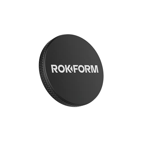 Rokform – Low Pro Magnetic Phone Mount, 1-Inch Phone Magnet for Car, 3M VHB Adhesive Holder Mounts to almost any Flat Surface, Compatible with all Rokform Cases (Black)