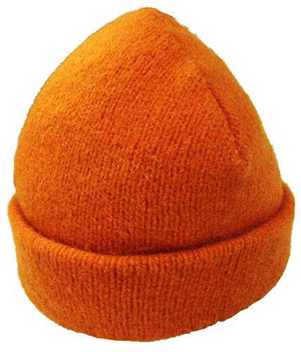 Dachstein Woolwear 100% Austrian Boiled Wool Thick Alpine Cap in Colors (One Size, Orange)