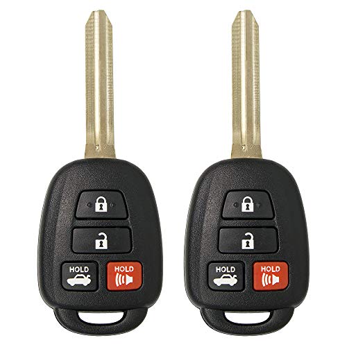 Keyless2Go Replacement for New Keyless Entry Remote Car Key for Vehicles That Use HYQ12BDM, HYQ12BEL with H Chip (2 Pack)