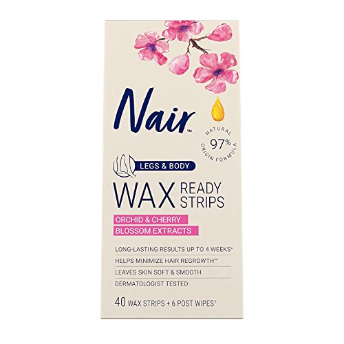 Nair Hair Remover Wax Ready- Strips 40 Count Legs/Body (6 Pack)