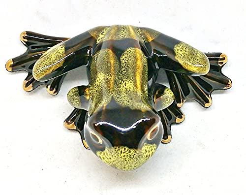 Golden Pond Collection Black and Green Baby Frog Figurine (B)