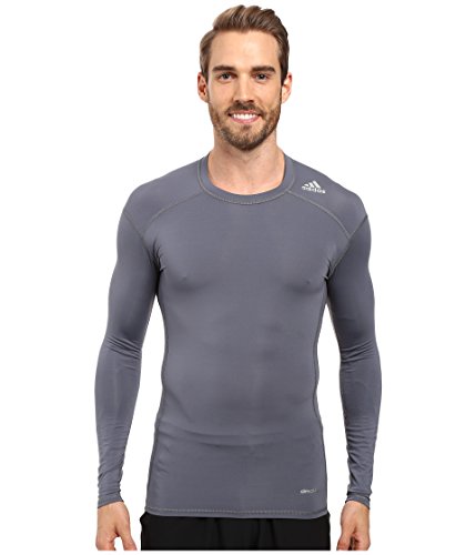 adidas Men’s Techfit Base Layer Long Sleeve Tee, Onix Black, X-Large | The Storepaperoomates Retail Market - Fast Affordable Shopping