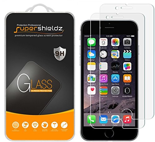 (2 Pack) Supershieldz Designed for iPhone 6S Plus and iPhone 6 Plus (5.5 inch) Tempered Glass Screen Protector Anti Scratch, Bubble Free