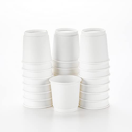 500-CT Disposable White 4-oz Hot Beverage Cups with Double Wall Design: No Need for Sleeves – Perfect for Cafes – Eco Friendly Recyclable Paper – Insulated – Wholesale Takeout Coffee Cup
