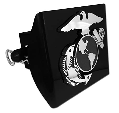 Marines Anchor Black Plastic Hitch Cover