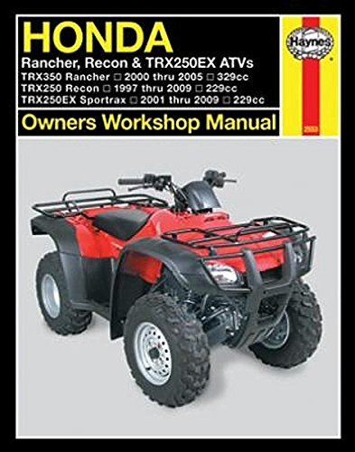 HAYNES REPAIR MANUAL 2553 compatible with Honda Rancher Recon Sportrax TRX 250 350 Quad ATV 1997-2009
