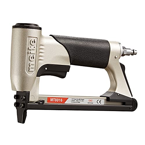 meite MT8016 Pneumatic Upholstery Stapler 21 Gauge 1/2″ Crown 1/4″ to 5/8″ Length Industrial Fine Wire Stapler