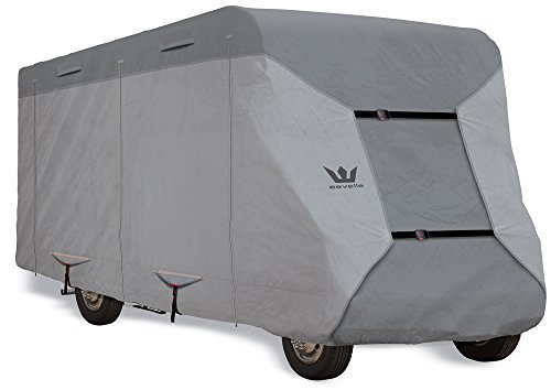 Eevelle S2 Expedition Class C RV Cover – Waterproof, Marine Grade Roof – Water Resistant, UV Protection, Durable, Breathable Trailer Cover – Tan – Gray