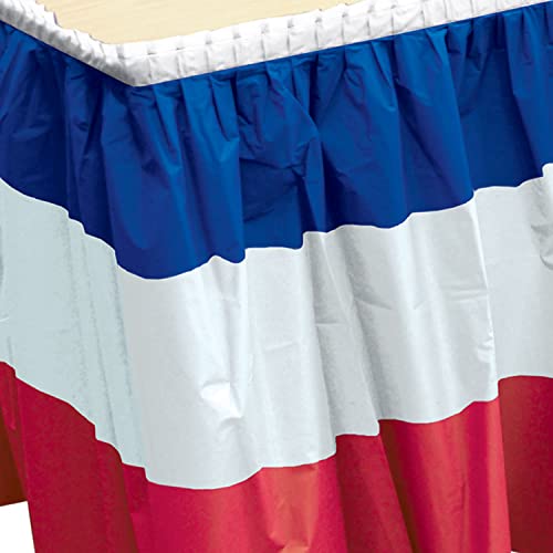 Beistle Patriotic Table Skirting, 29″ x 14′, Red/White/Blue | The Storepaperoomates Retail Market - Fast Affordable Shopping