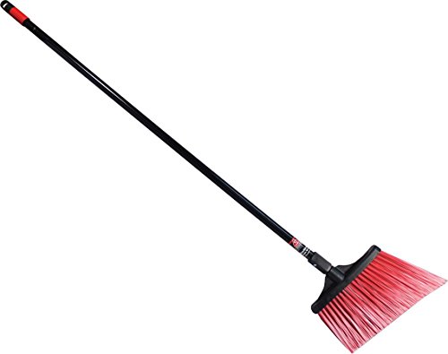 HAMBURG/NEXSTEP COMM PROD 6420 831648 O-Cedar Maxistrong Heavy Duty Angle Broom Black/Red, Large, 13-Inch, 1-Count