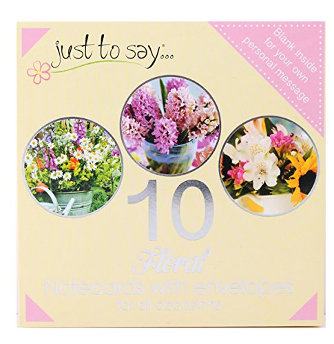Just to Say Floral Note Card in Box (Pack of 10), 4387.0
