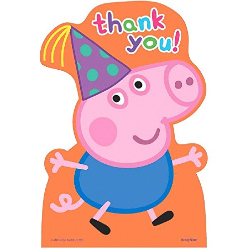 Postcard Thank You Cards | Peppa Pig Collection | Party Accessory