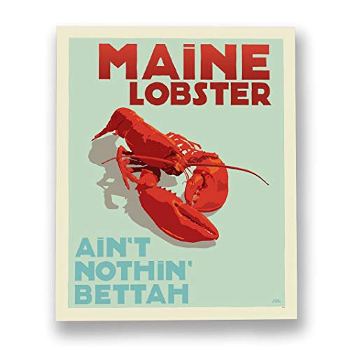 Maine Lobster Print (8×10 Poster, Wall Decor Art)