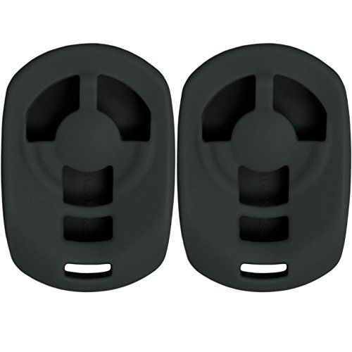 Keyless2Go Replacement for 2 New Silicone Cover Protective Case for Select GM Remote Key Fobs M3N65981403 – Black