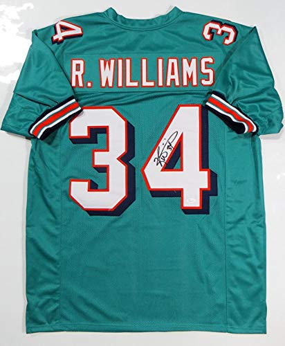 Ricky Williams Autographed Teal Pro Style Jersey- JSA W Authenticated