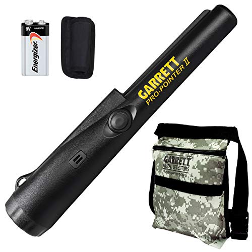 Garrett Pro Pointer II Two Metal Detector Pinpointer with Holster and Garrett Camo Digger’s Pouch