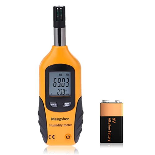 Mengshen® Digital Temperature and Humidity Meter – with Dew Point and Wet Bulb Temperature – Battery Included, M86