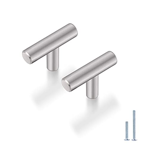 Probrico Kitchen Cabinet Drawer Handles and Pulls Stainless Steel (T-Knob, 10 Pack), T Bar Cabinet Knobs