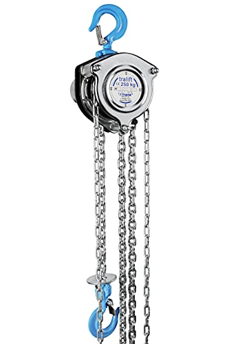Tractel Tralift Manual Chain Hoist | 0.25 Ton Capacity | 10 ft Steel Chain | Industrial-Grade Steel for Construction, Workshops, Garages | 56429