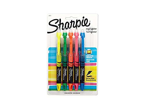 SHARPIE 326330 Liquid Highlighters Chisel Assorted 5/Pack (24575Pp)