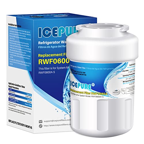 ICEPURE MWF Refrigerator Water Filter Replacement for GE Smart Water MWF, MWFINT, MWFP, MWFA, GWF, HDX FMG-1, GSE25GSHECSS, WFC1201, RWF1060, 197D6321P006, Kenmore 9991,1 PACK