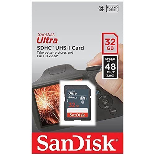 SanDisk Ultra 32GB Class 10 SDHC UHS-1 Memory Card up to 48MB/s – SDSDUNB-032G