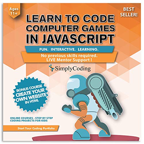 Coding for Kids: Learn to Code Javascript – Video Game Design Coding Software – Computer Programming for Kids, Ages 11-18, (PC, Mac, Chromebook Compatible)