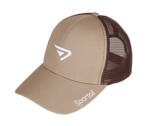 Sportoli Adult and Kids Cotton Blend and Mesh Snapback Trucker Baseball Cap Hat – Khaki