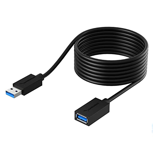 SABRENT USB 3.0 Extension Cable 22AWG A Male to A Female [Black] 10 Feet for Data Transfer/Charging (CB-3010)