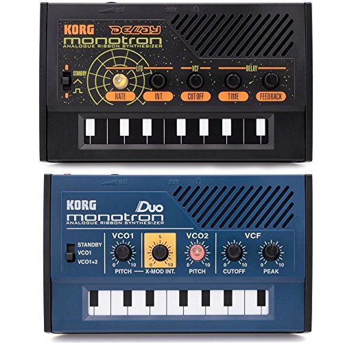 Korg Monotron Duo and Delay Analog Ribbon Synthesizer Synth Bundle